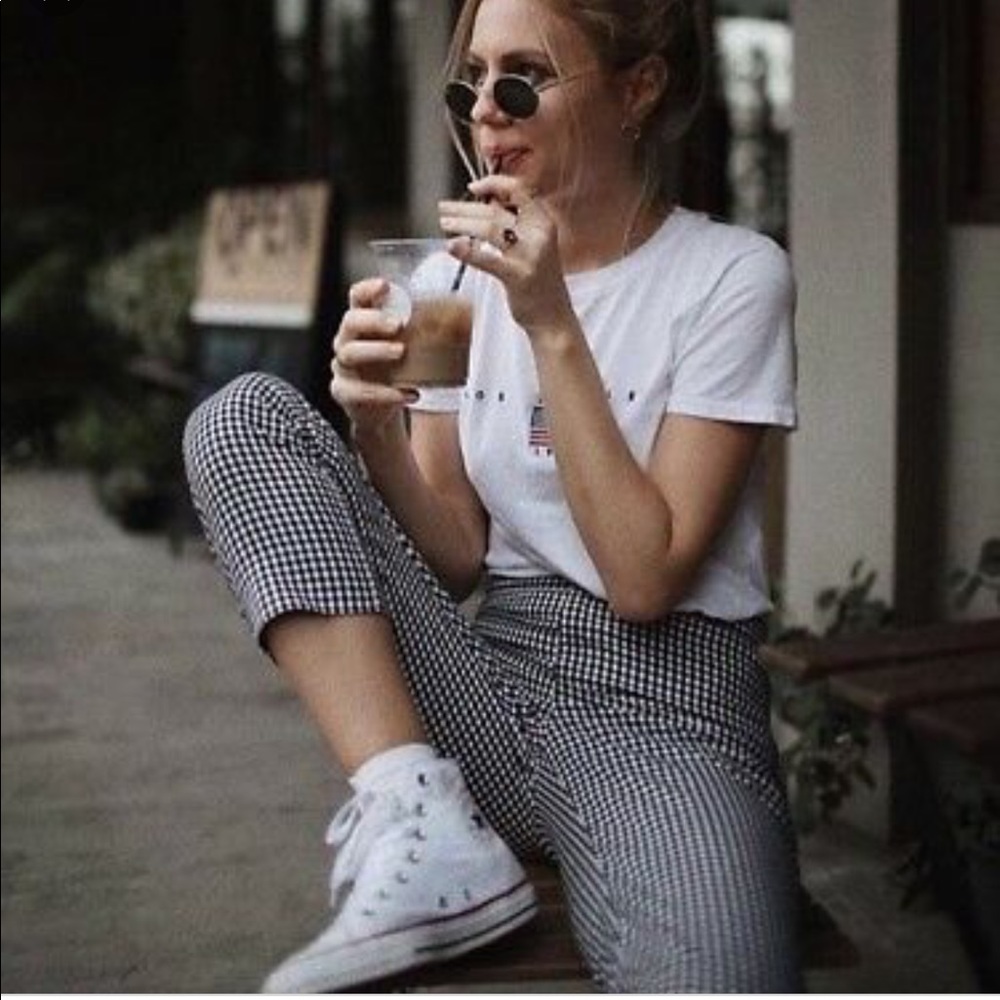 Brandy Melville gingham Tilden pants